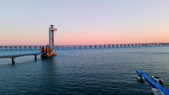 大连星海公园蹦极 跨海大桥航拍视频