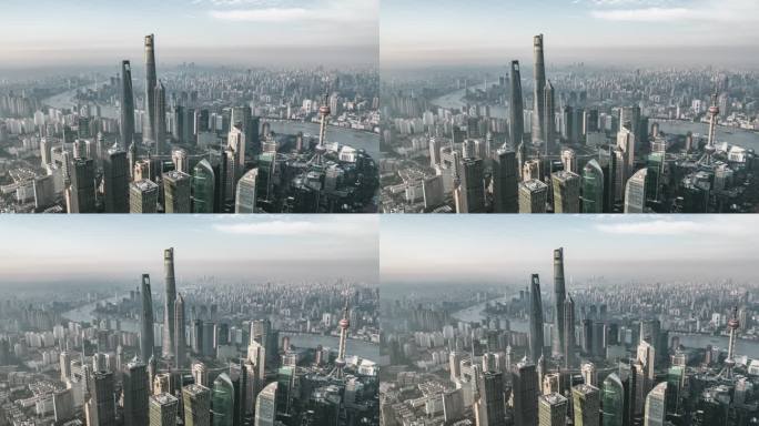上海天际线T/L PAN鸟瞰图