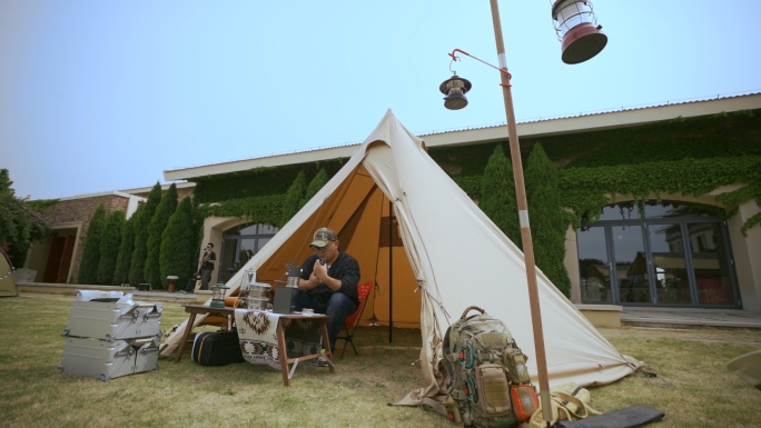 【原创4K】户外露营帐篷煮咖啡