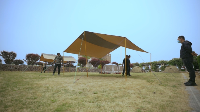 【原创4K】户外露营帐篷搭建空境