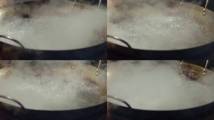铁锅 开水 热气 沸腾 羊汤
