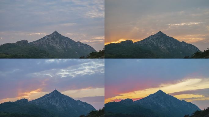 山峰 高山 自然 天空 云彩 变换