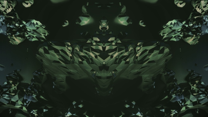 【4K时尚背景】幻影艺术绿野丛林花纹碎片