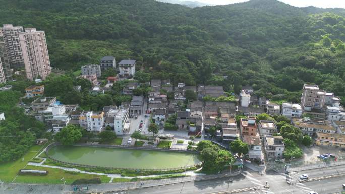 大鹏水贝村 袁庚故居 深圳老围 航拍大景