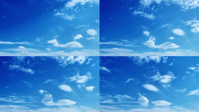 【HD天空】蓝天白云梦幻云絮光线云朵晴空