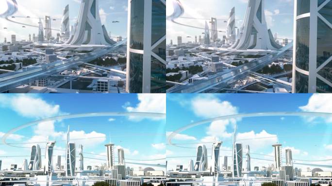 【原创】4K元宇宙未来城市vr科技生活