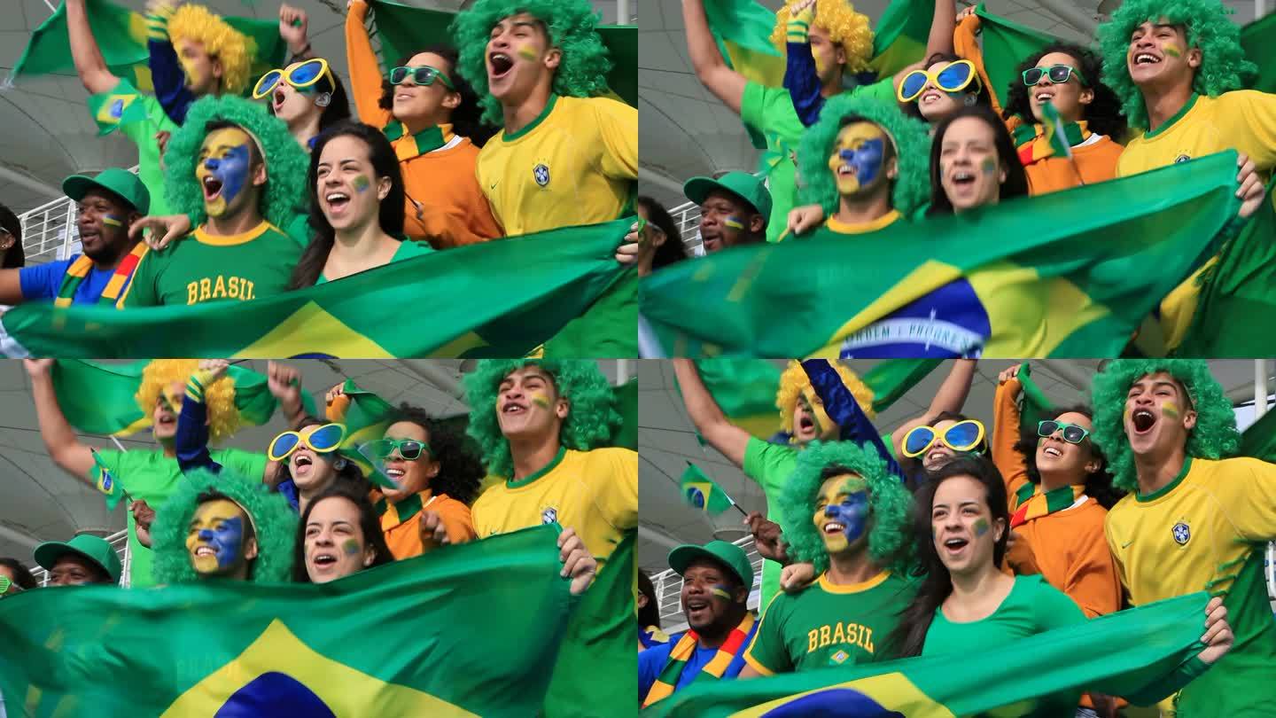 巴西球迷支持他们的球队