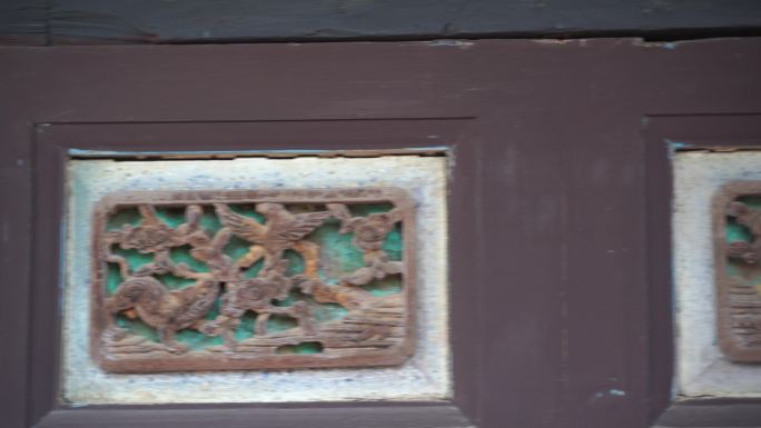 闽南古厝门窗特写红房子建筑红砖瓦房