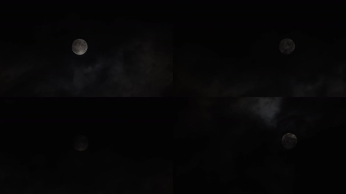 月亮乌云，夜晚疑云，压抑夜景，月色云层
