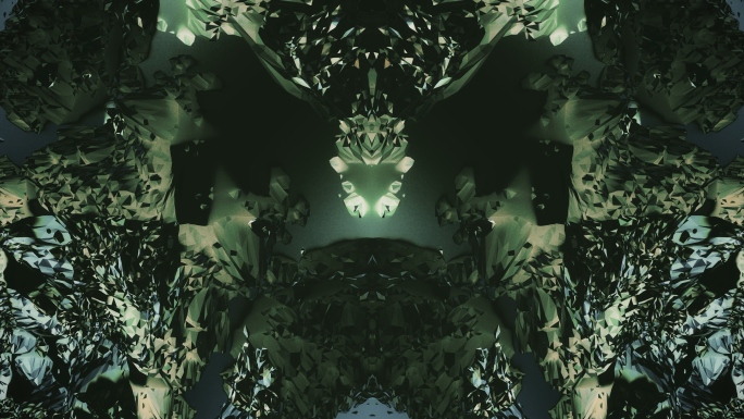 【4K时尚背景】幻影霓虹绿野丛林花纹碎片