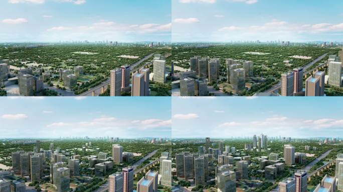 城市生长城市变迁建筑动画