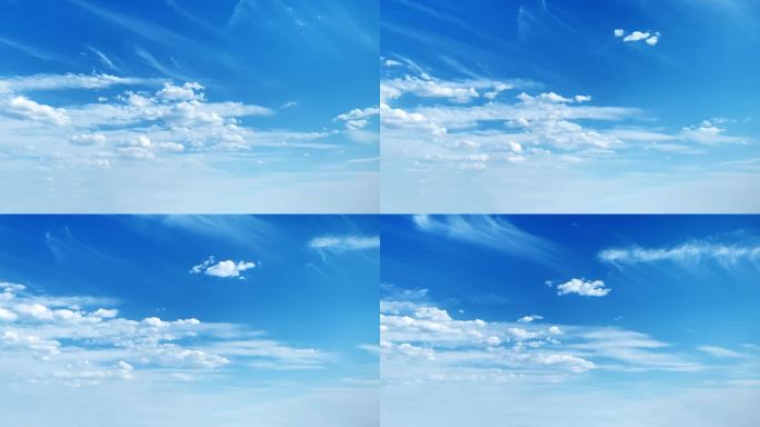【HD天空】蓝天白云梦幻云絮白色云雾仙境