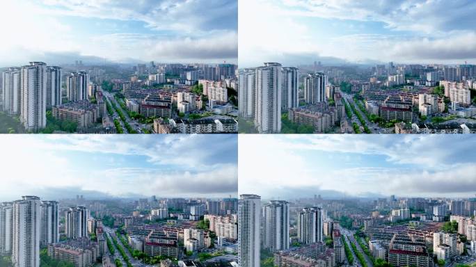 4k航拍宜昌城市大景视频素材