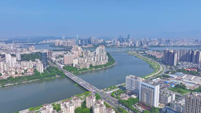 4K正版-惠州新开河新桥沿江城市景观03