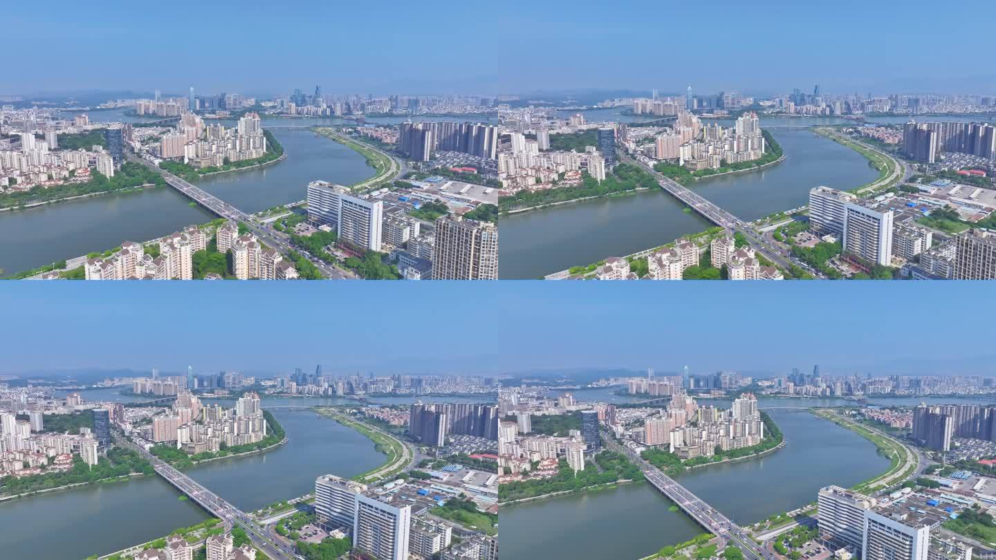 4K正版-惠州新开河新桥沿江城市景观03