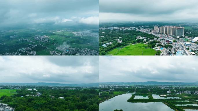 南方乡镇 南方空旷田野 和美乡村