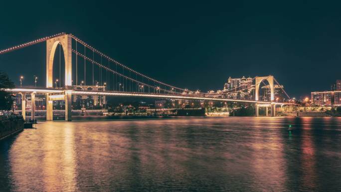红光大桥，柳州夜景延时摄影