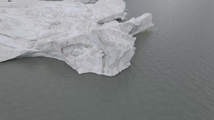 冰湖浮冰航拍4K