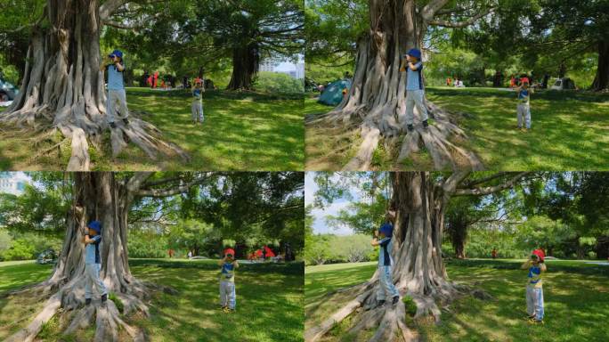 小朋友 小学生 亲近大自然 望远镜 观鸟