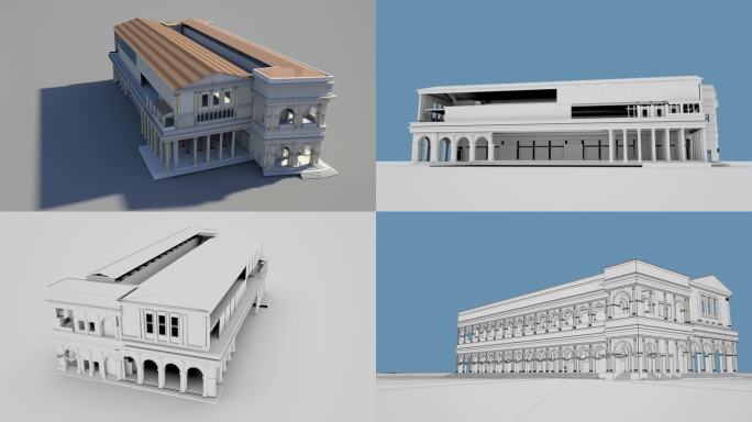 古罗马建筑三维模型(简模)