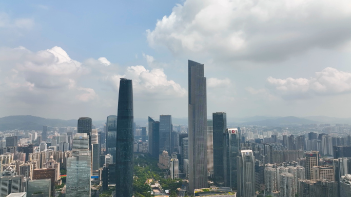 广州塔中轴线4k商用航拍