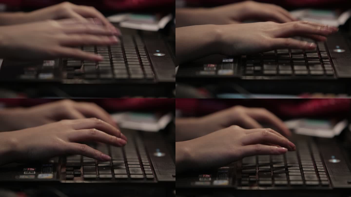 女性 键盘 手 敲击键盘 润肤 电脑