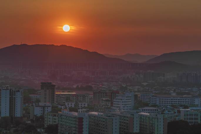 【梅州日出日】落延时视频素材