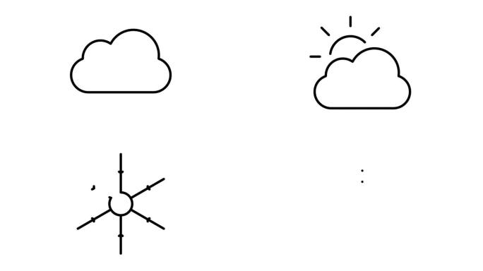 天气和气候-简单的动画图标