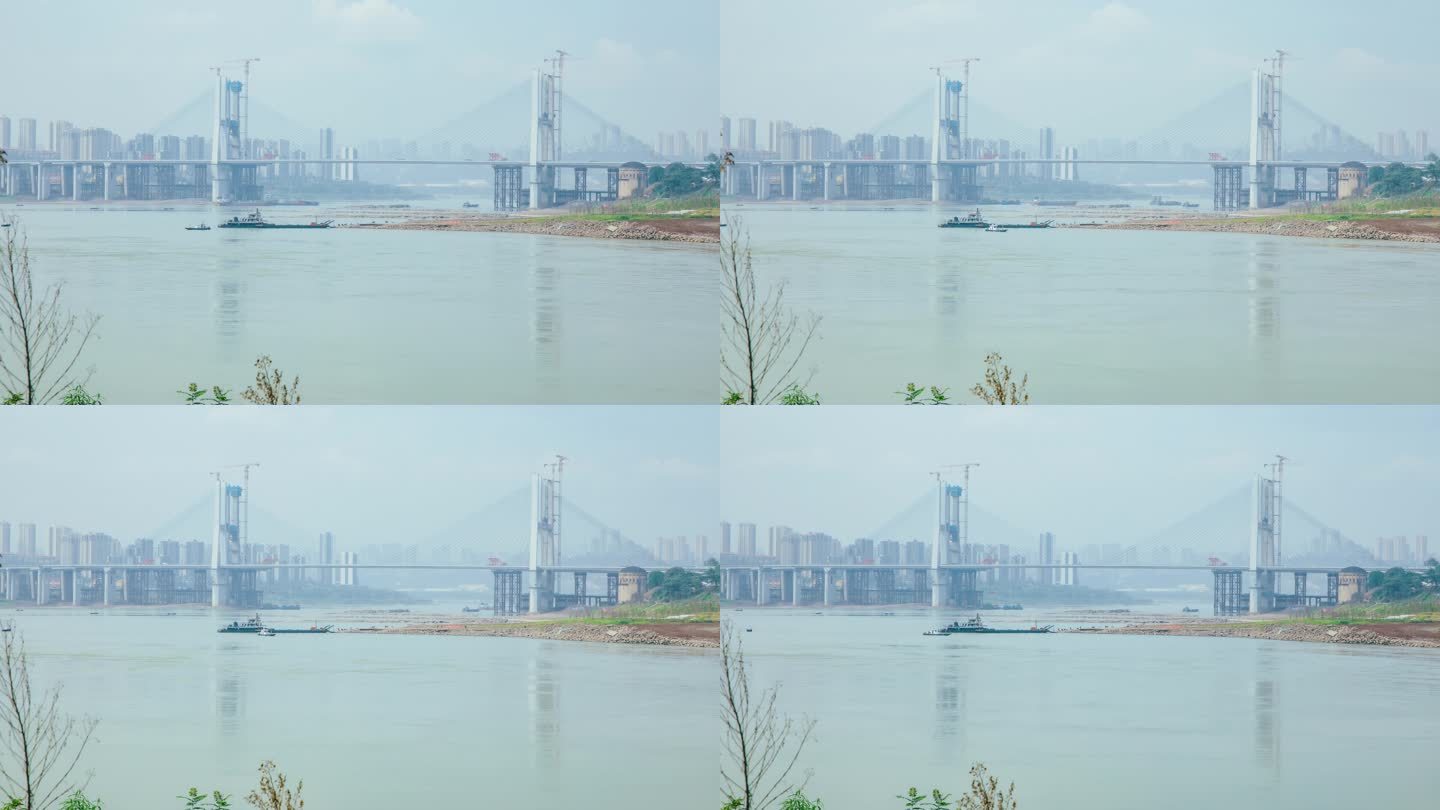 李家沱大桥复线桥延时摄影