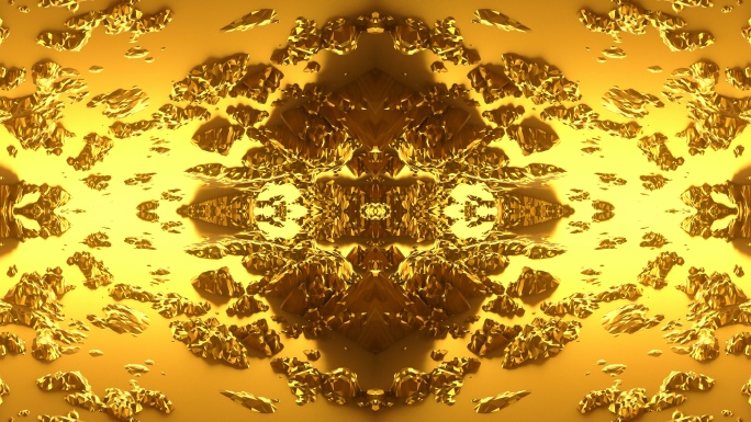 【4K时尚背景】黄金浮雕空间花纹富贵图形