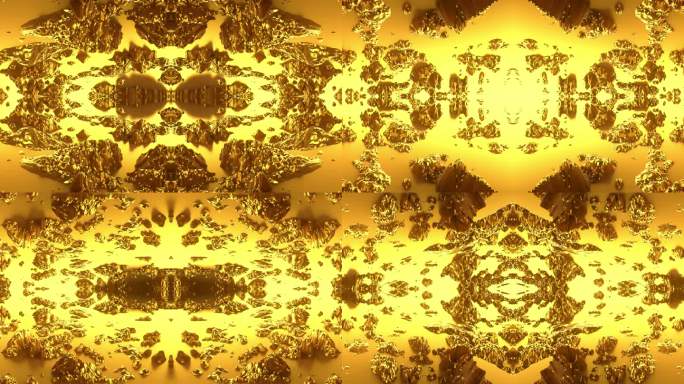 【4K时尚背景】黄金浮雕空间花纹富贵图形