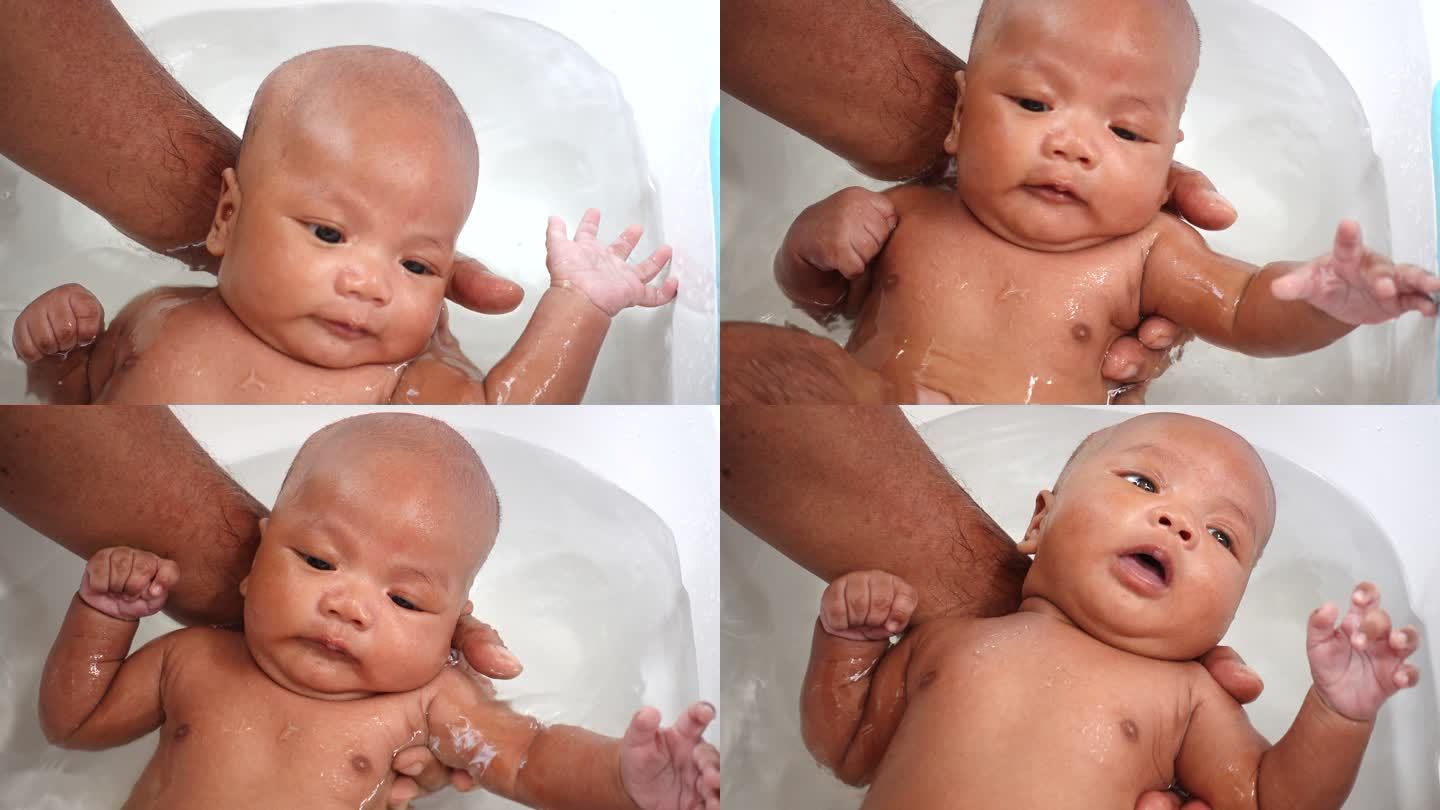 亚洲婴儿浴缸淋浴婴儿洗澡黑人