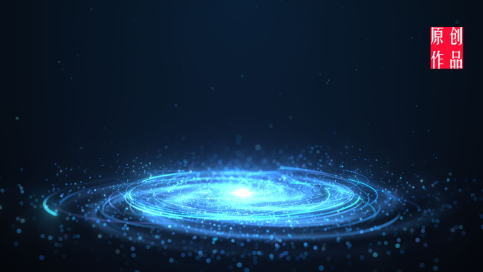 蓝色粒子星空宇宙+循环视频素材