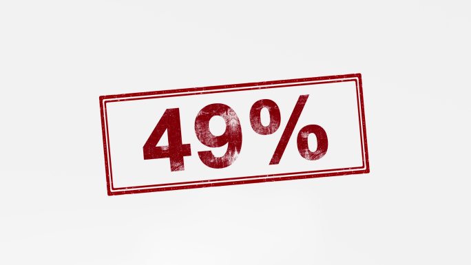 百分比盖章红戳49%