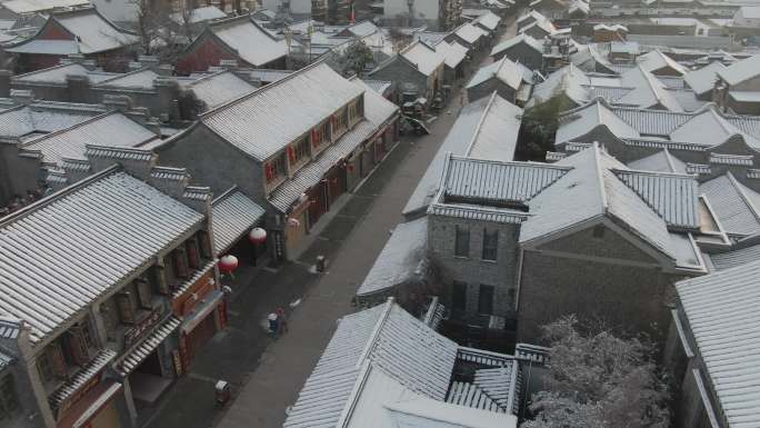 扬州东关街雪景