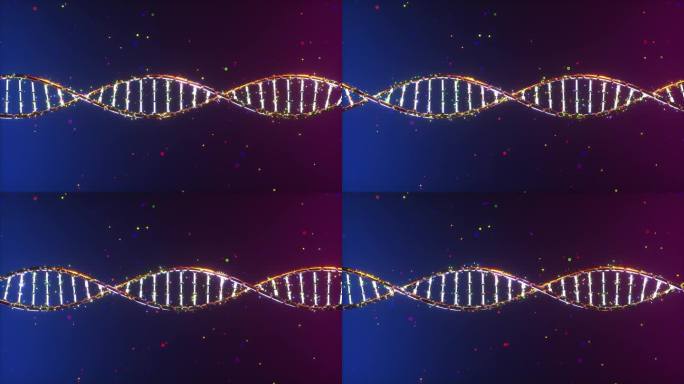 霓虹科技感DNA三维动画广告素材