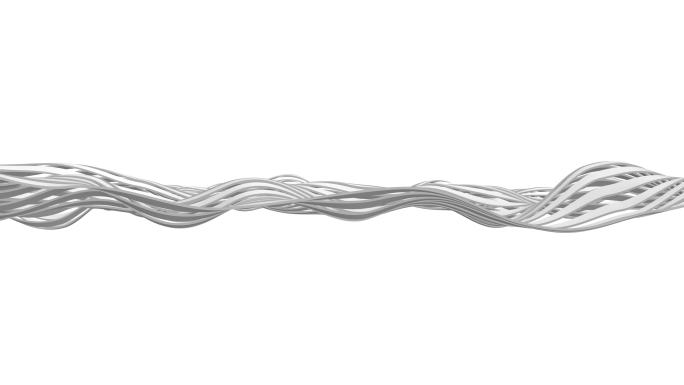 抽象波浪线4k白色条纹浮动波纹波浪漂浮