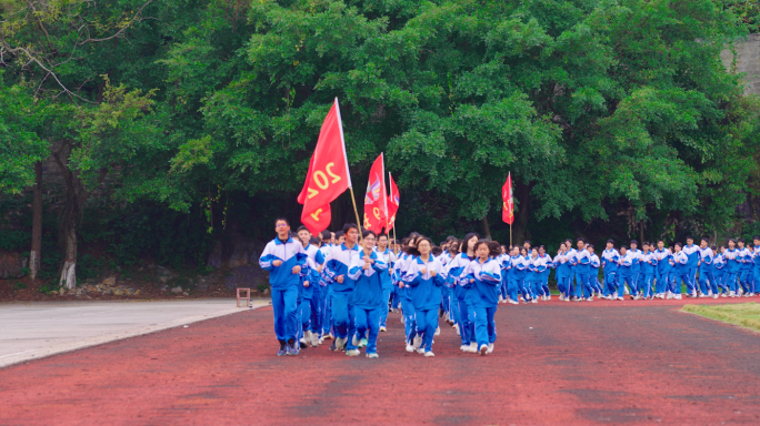 学生跑步 操场跑步  运动会 课外运动