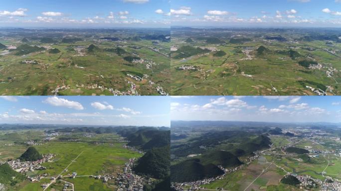 安顺平坝地形 平坦的土地田原