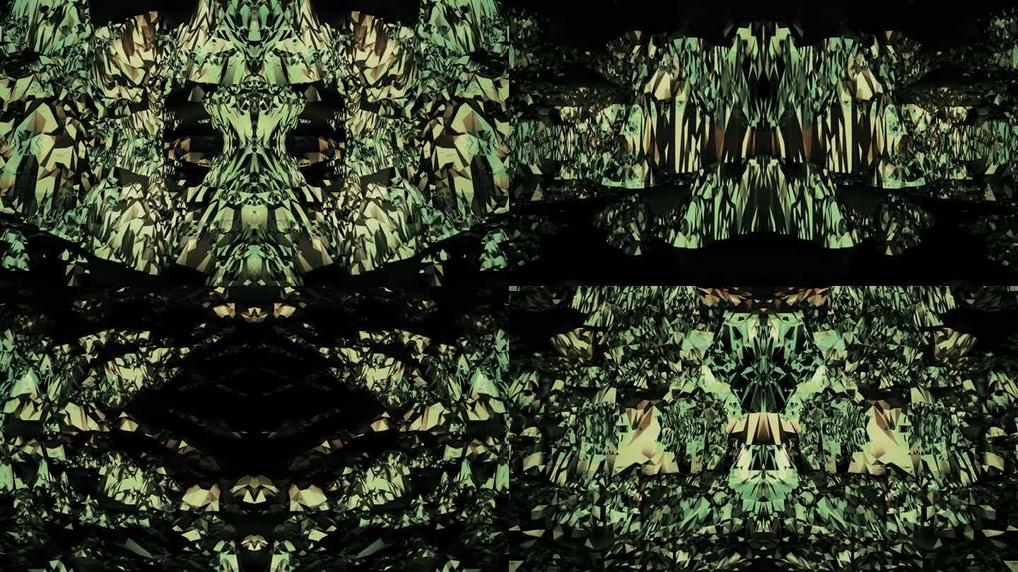 【4K时尚背景】绿野丛林幻影艺术版画风格