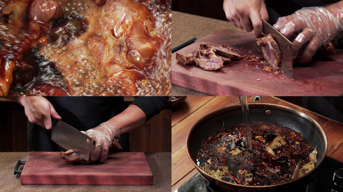 经典老菜传统酱牛肉制作过程