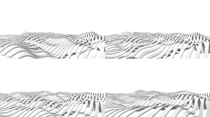 抽象波浪线4k白色条纹浮动