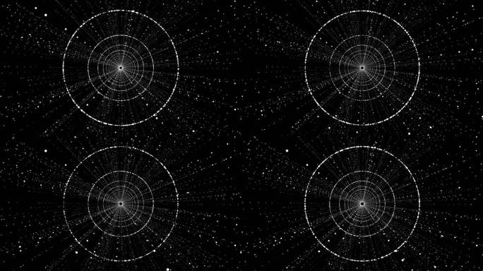 4K圆环隧道星空视频银色 2