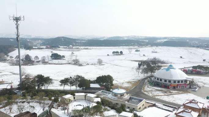 武汉木兰山+木兰草原4k雪景