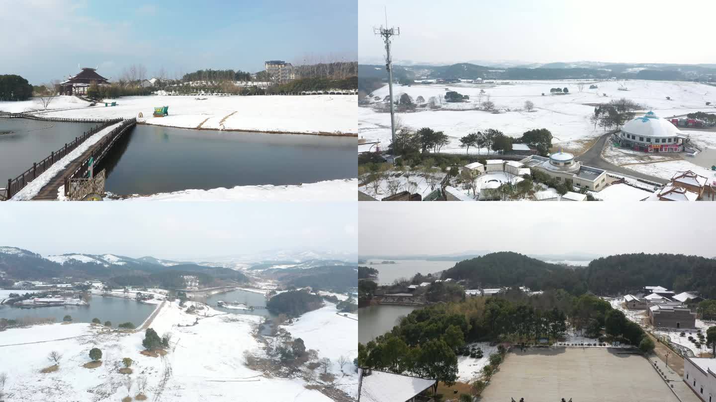 武汉木兰山+木兰草原4k雪景