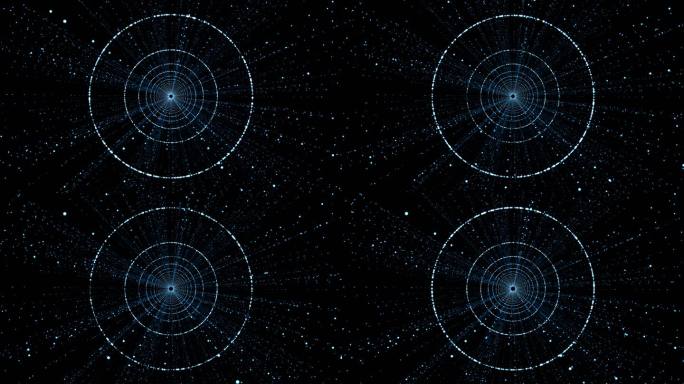 4K粒子圆形空间感穿梭蓝色2