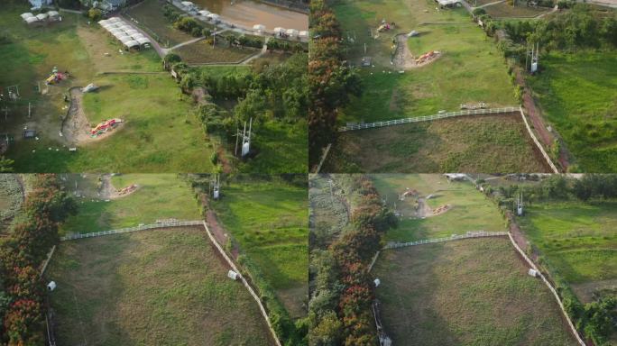 四川省德阳市旌阳区原野牧场航拍