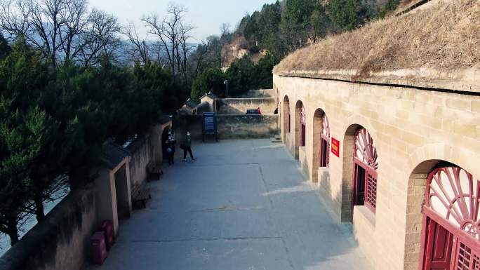 红色旅游陕北革命根据地延安航拍