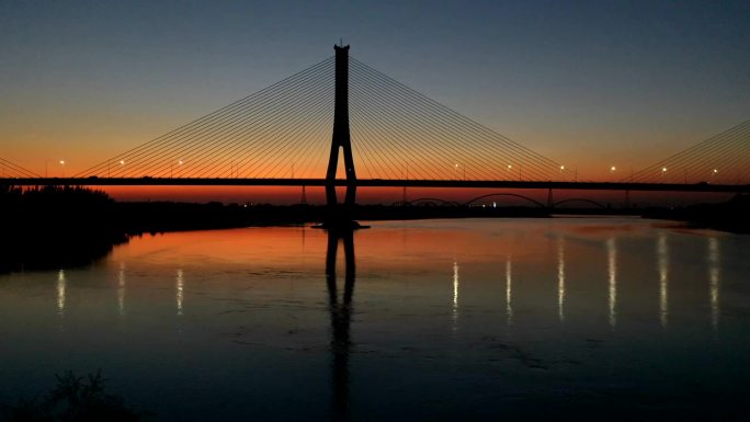 济南建邦黄河大桥延时摄影