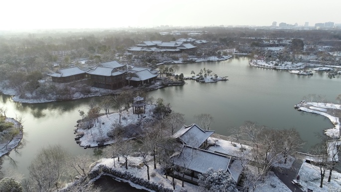 扬州瘦西湖雪景